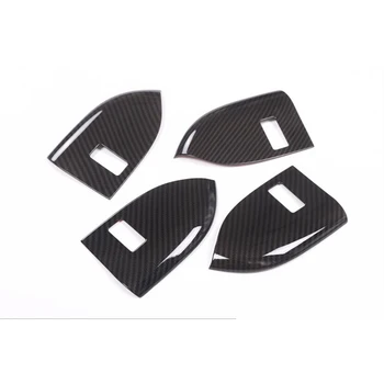 

Carbon Fiber Style For Landrover Range Rover Sport RR Sport 2014 to2017 ABS Plastic Child Safety Lock Frame Cover Trim 4pcs/set