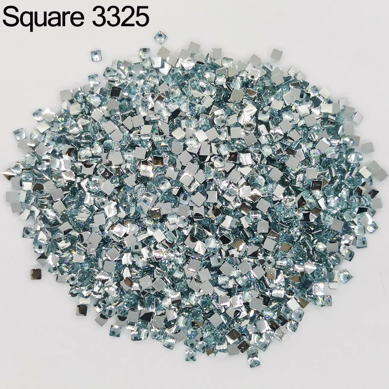 2021 New Crystal Resin Shinny Stone 2.5mm Square Drills Diamond Painting Embroidery Rhinestone Mosaic 
