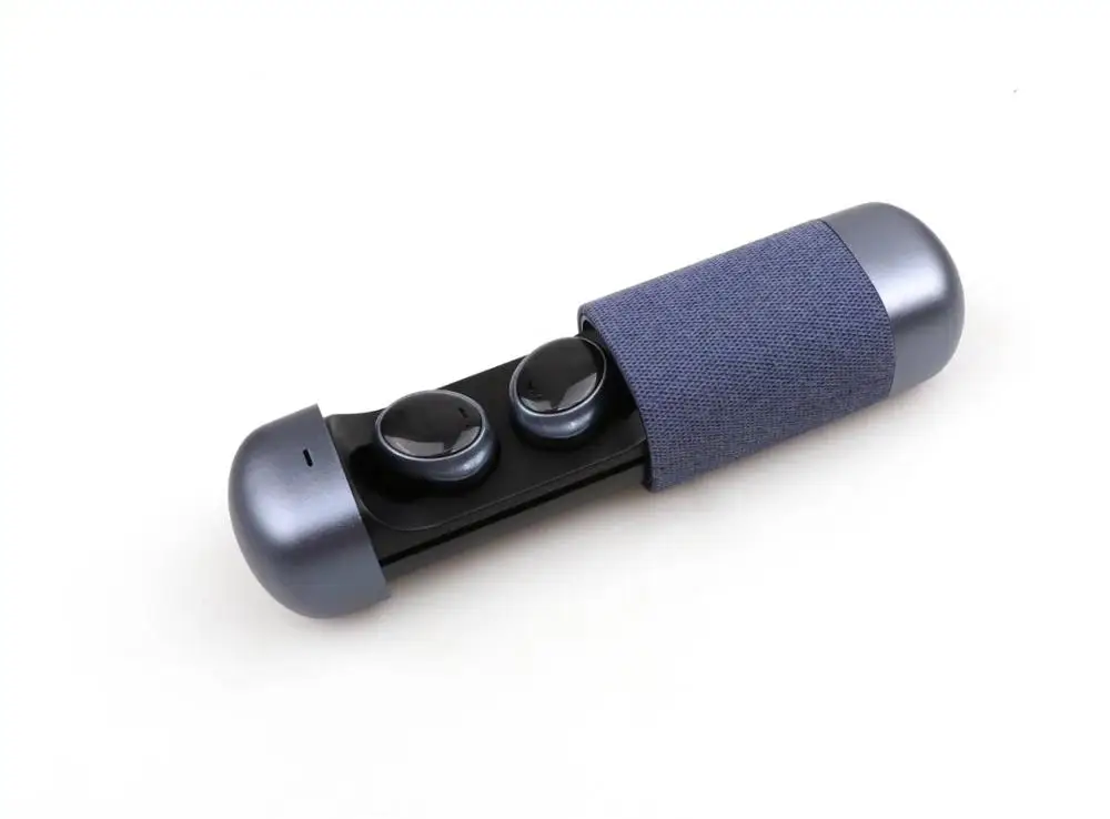 Синий TWS 206 беспроводные Bluetooth наушники V5.0 Handfree Sport Airbuds с микрофоном шумоподавление Pk A6S TWS для Android Ios Phone - Цвет: Синий