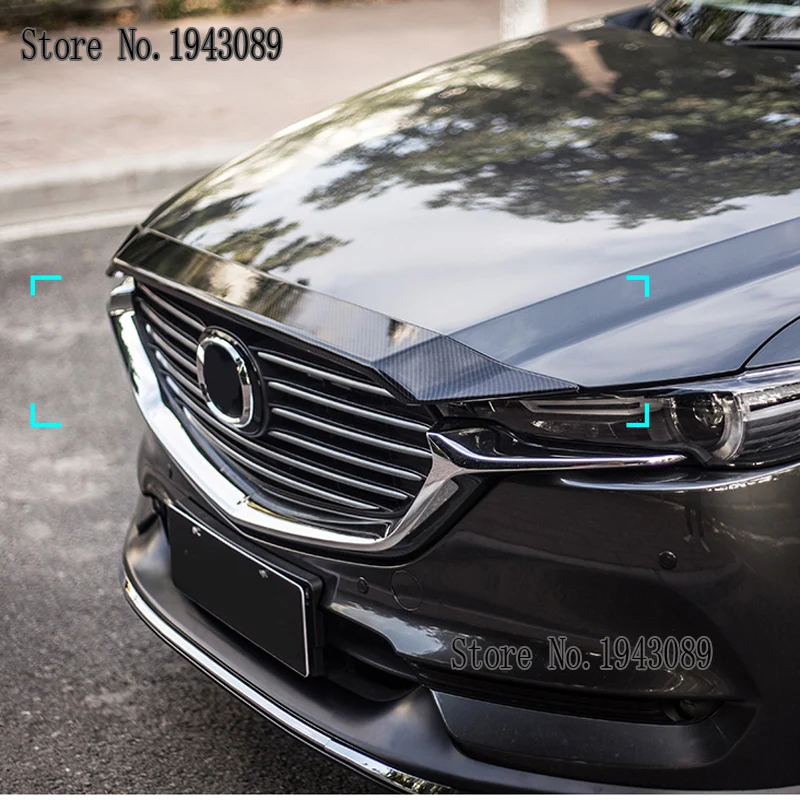 Подходит для Mazda CX8 CX-8 CX 8 хромированная решетка из АБС-пластика гриль капот двигателя Стикеры для обклейки автомобиля литья автомобиля Стайлинг 3 цвета