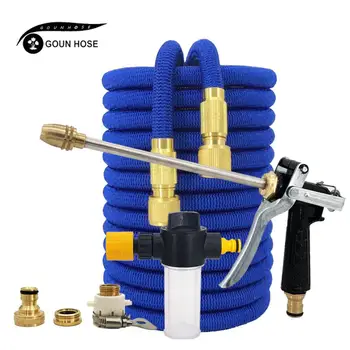 

Hot Selling 25Ft-100Ft Scalable Magic Flexible Garden Hose EU Water Hose Watering Hose High Pressure Metal Water Gun Car Wash