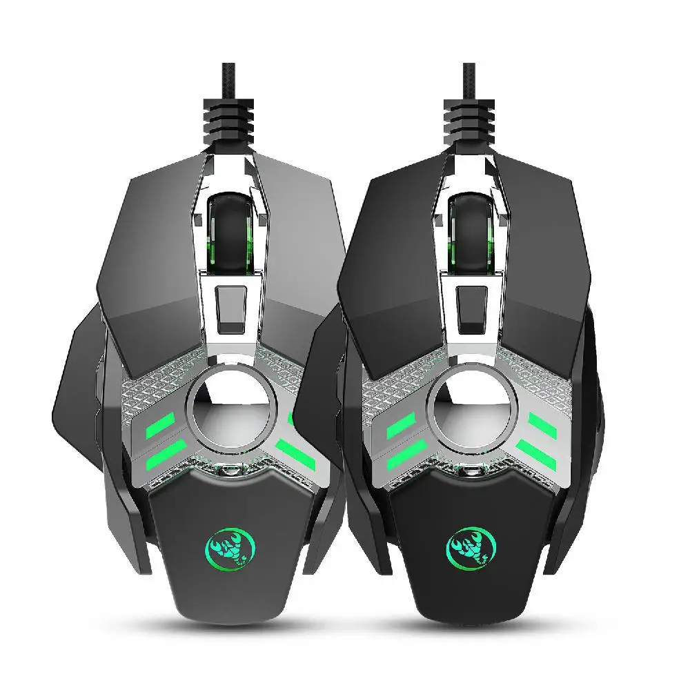 HobbyLane Проводная игровая клавиатура Мышь 6400 Точек на дюйм 7-ключ программируемый Подсветка Механический дизайн геймера Мышь для портативного компьютера ПК Мышь d25