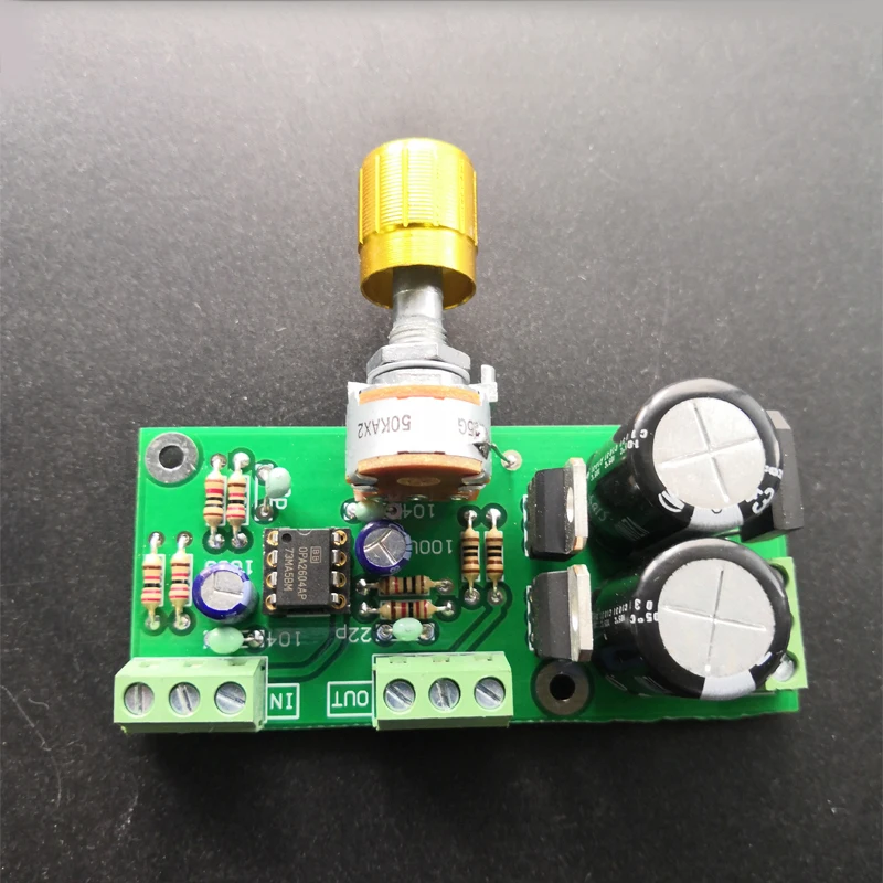 

KYYSLB AC Dual 12-18V OPA2604+ALPS Potentiometer Preamp Board Signal Lossless Throughout Preamp