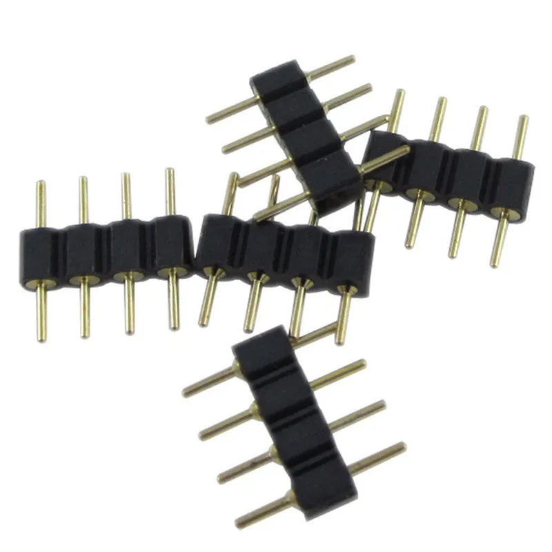 Двойной 4pin DIY мелких деталей для SMD LED RGB коннектора 5050 3528 полосы 10 шт./лот Разъем 4