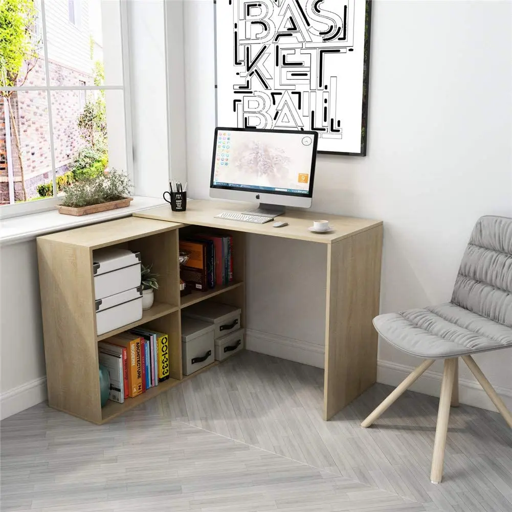 Artiss Computer Desk Office Corner Study Table Workstation Bookcase