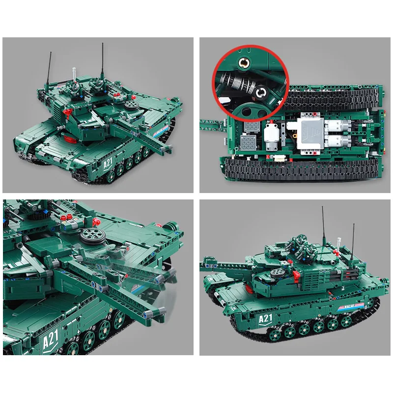 M1A2, 1498 шт., Technic rc Танк, двигатель, мощность, MOC, строительные блоки, кирпичи, военные войны, сделай сам, техник, игрушки, подарки для детей