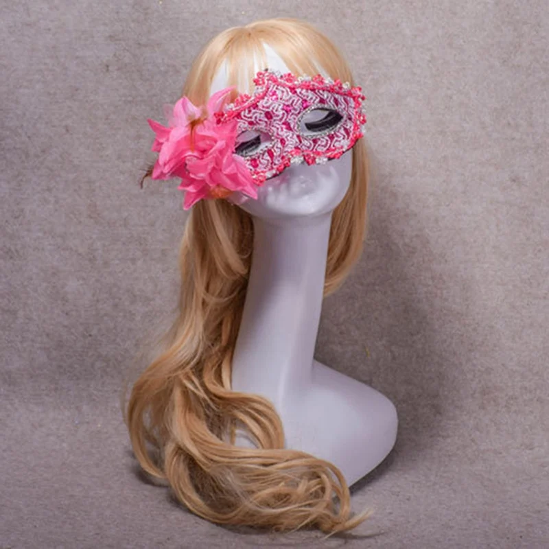 Sexy Diamond Mask Venice Feather Flower Wedding Carnival Party Performance Purple Costume Sex Lady Mask Masquerade
