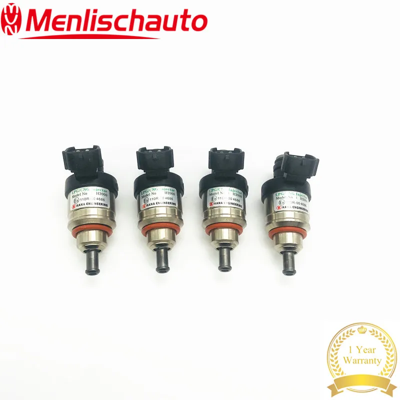 4 шт. инжектор топлива для двигателя 110R 004686 E8 H2000 67R010213 ECER 9D20 Hana Red H2001 type B 1 9 ohm H