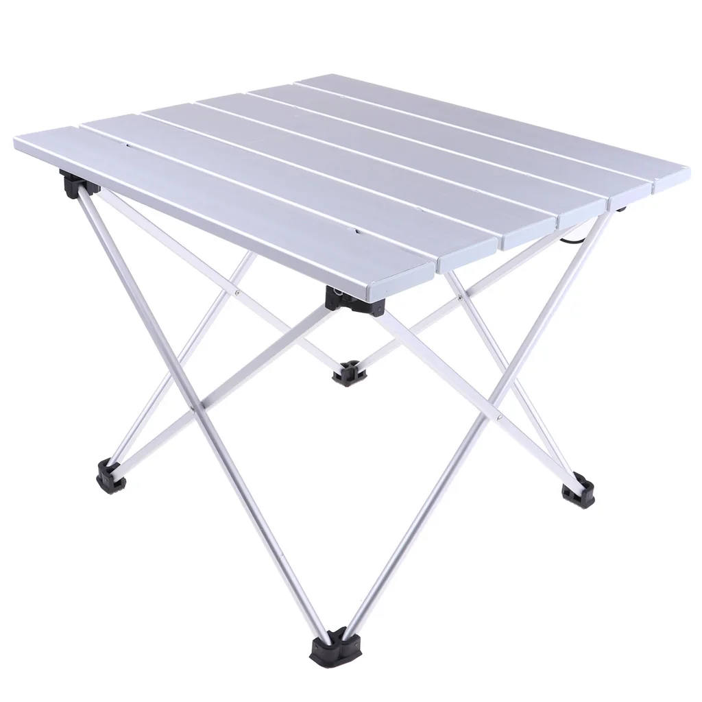  Outdoor Aluminium Foldable Picnic Camping Desk Table Ultralight Compact Size with Storage Pouch Ind