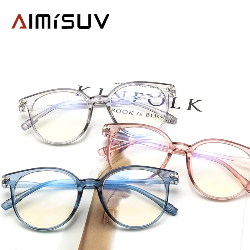 AIMISUV, анти-синие компьютерные круглые очки, женские, синий светильник, покрытие, игровые очки для защиты компьютера, очки