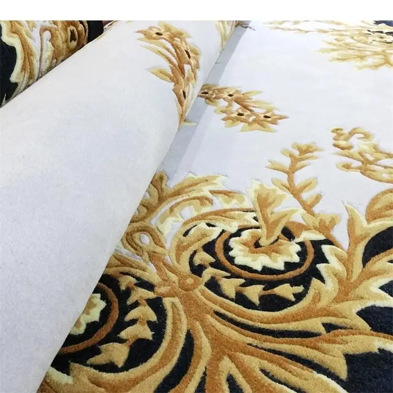 European Palace Wool Carpets For Living Room Luxurious Rugs For Bedroom Vintage Thick Study Floor Mat Sofa Coffee Table Area Rug 4