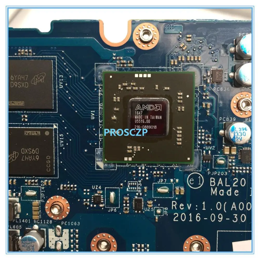 High quality for 5567 5767 BAL20 LA-D801P CN-0VMRRP 0VMRRP laptop motherboard pavilion SR2ZV i7-7500U DDR4 working well