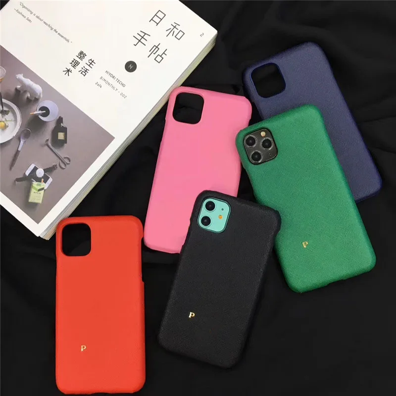 Итальянская мода роскошный P матовый матальный логотип Чехол для телефона iPhone 11
