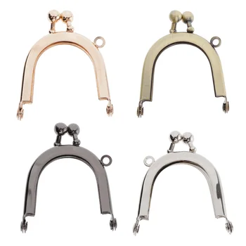 

4pcs 4cm Mini Puse Frame Bead Kiss Lock Clasp Handbag Making Accessories