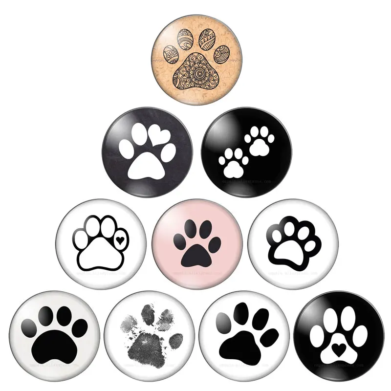Animlas кошка собака Лапа арт Картины 10 мм/12 мм/14 мм/16 мм/18 мм/20 мм/25 мм кабошоны