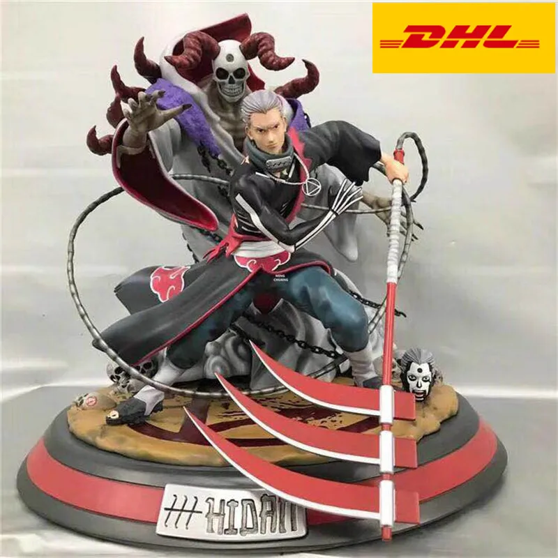 16"NARUTO Statue 1/6 Scale Akatsuki Bust Death Hidan Full-Length Portrait Creative Decoration GK Action Figure Toy BOX 41CM V965 - Цвет: Коричневый