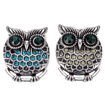 

20pcs Snap button 18 mm metal snaps for snaps bracelets fit ginger snaps jewelry Owl snap