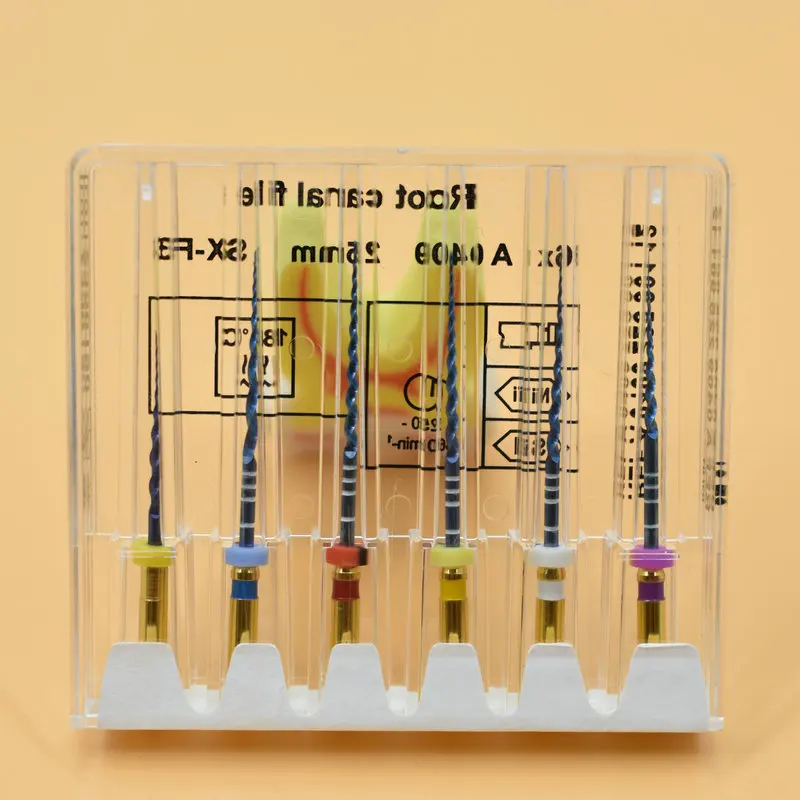 Стоматологические роторные супер файлы синие напильники niti для тепловой