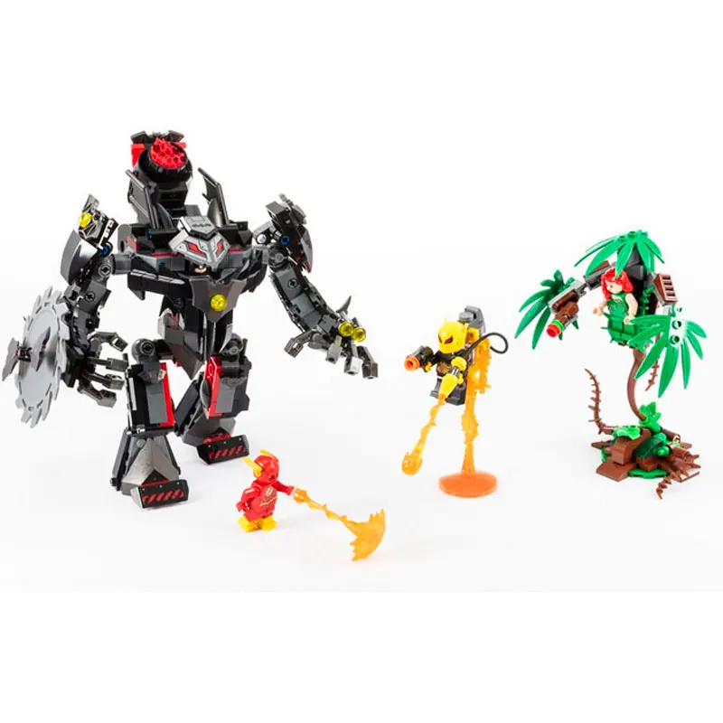 Цена Bela 11234 Бэтмен мех против ядовитого плюща мех DC супер герой строительный блок кирпичи игрушки совместимы с кино 76117