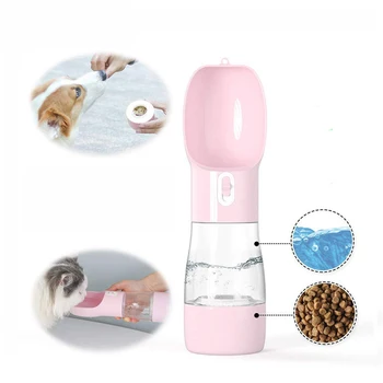 

Dog 2 In 1 Bottle Folding Bowl Drinking Cup Multifunctional Utensils Dog Hanging Outdoor Water Cups Accessories Pet Portable