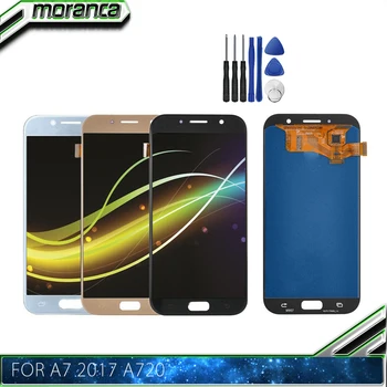 

Super AMOLED Phones Display for Samsung Galaxy A7 2017 A720 A720F A720M LCDs Touch Screen Digitizer Assembly LCD Replacement
