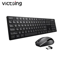 VicTsing PC190 Wireless Keyboard And Mouse Set Ultra-thin Spanish Keyboard 104 Keycaps Ergonomic Computer Mouse 1600DPI For PC