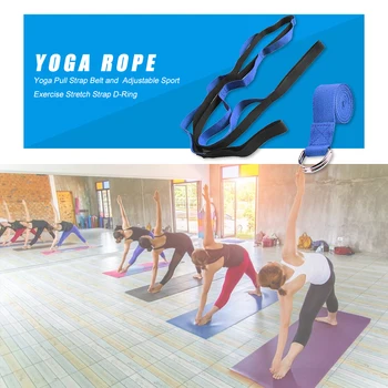 

Portable Yoga Stretching Belt Non-elastic Multi 10 Loops Yoga Strap for Stretching Strap and D-ring Buckle Stretch Band