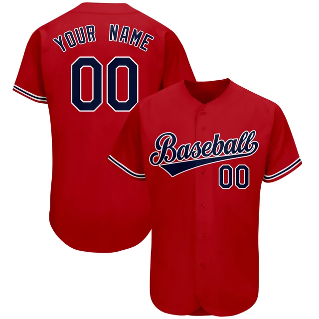 Personalized Custom Baseball Jerseys Shirt Print Team Name/Number Softball Jersey Club League Game Training Uniform for Men/Kids B3-03-01-324 As Pic