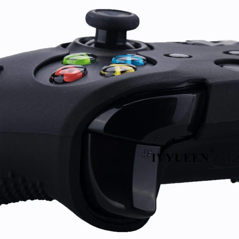 IVYUEEN силиконовой кожи для Xbox One X S контроллер Противоскользящий защитный чехол и 8 шт. аналоговые ручки Захваты дополнительная высота колпачки для большого пальца