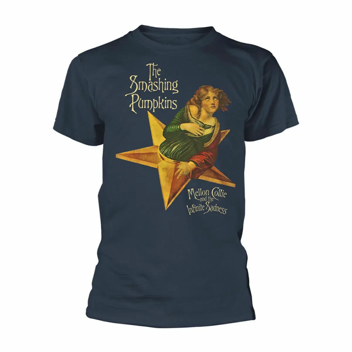 Официальная футболка Smashing Pumpkins Mellon Collie голубая классическая рок-группа дыня |