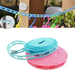 

Fence 5 Meters Windproof Clothesline Japanese-style Non-slip Clothesline with Hook Rope Trapezoidal Structure Drying Rope