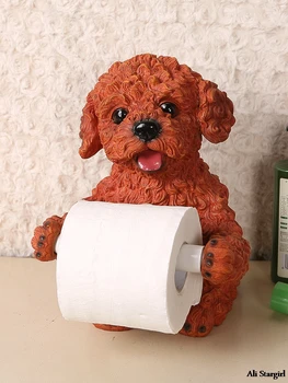 

Cute Doggie Desktop Vertical home Tissue Holder Toilet Roll Holder Towel Rack Restaurant Kitchen Supplies