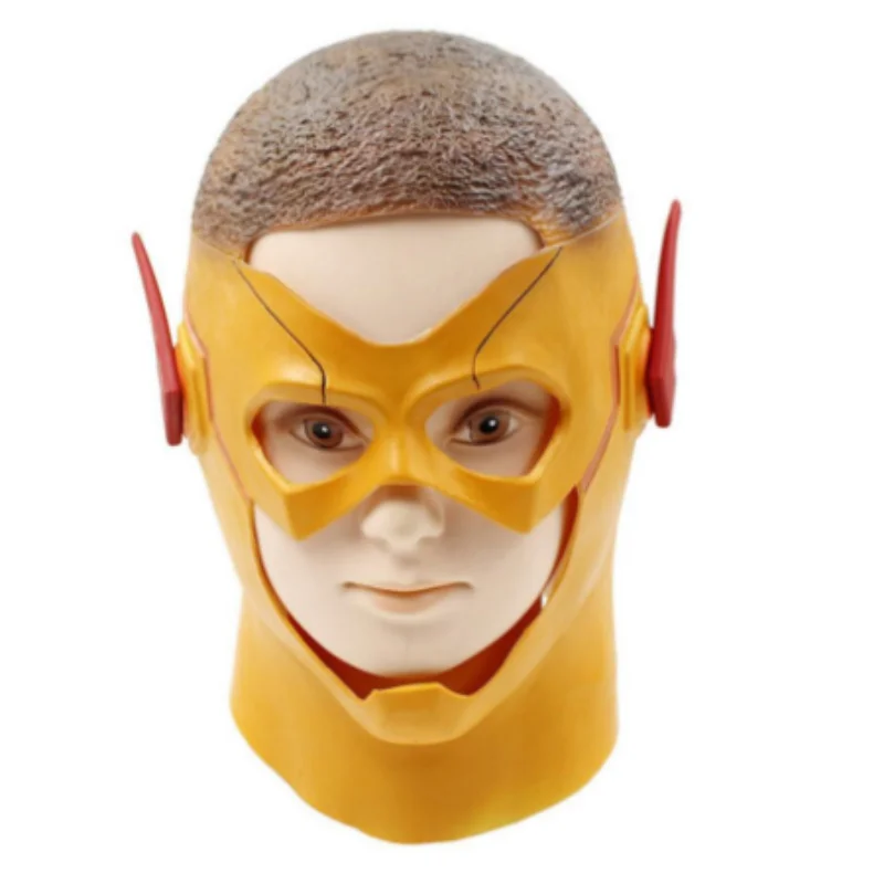 The flash masks Masque Superhero Cosplay Allen Helmet Prop Movie Red and Yellow Latex masks