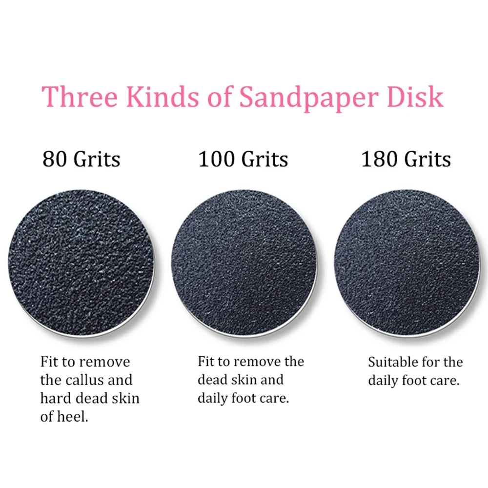 60 Pieces Replacement Sandpaper Disk Sanding Paper Accessory For Electric Foot Callus Remover Tool Pedicure Foot File 60PCS/Box 4