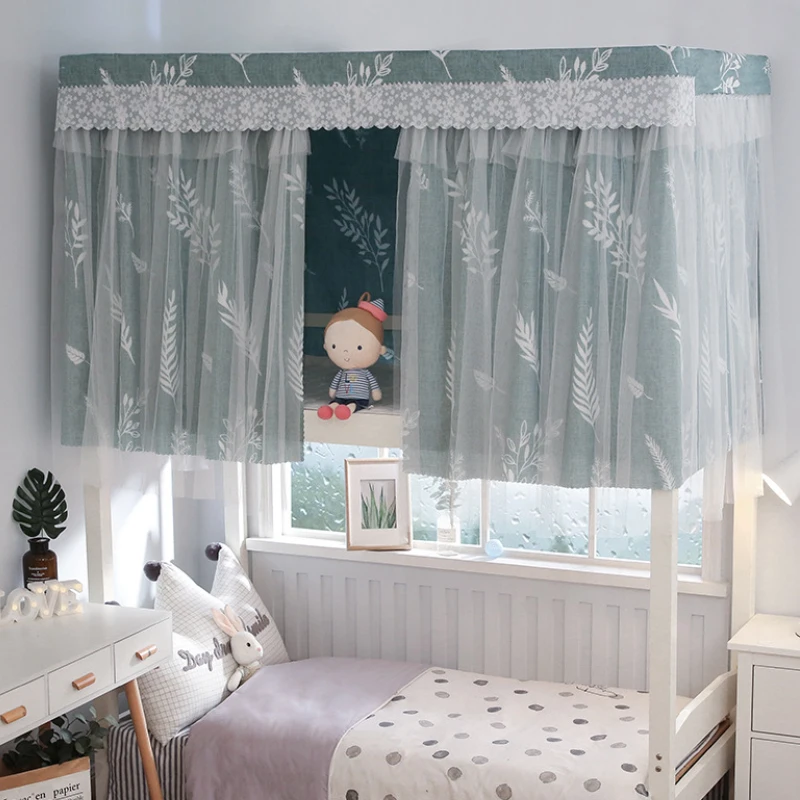 Спальная двухъярусная кровать занавеска из пряжи с кружевной балдахин принцесса балдахин для спальни москитная сетка для студентов - Цвет: B