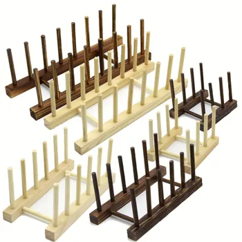 

DIY Bamboo Drainer Wooden Dish Rack Plates Holder Kitchen Storage Cabinet Organizer For Dish/Cutting Board/Plate/Cup/Pot Lid