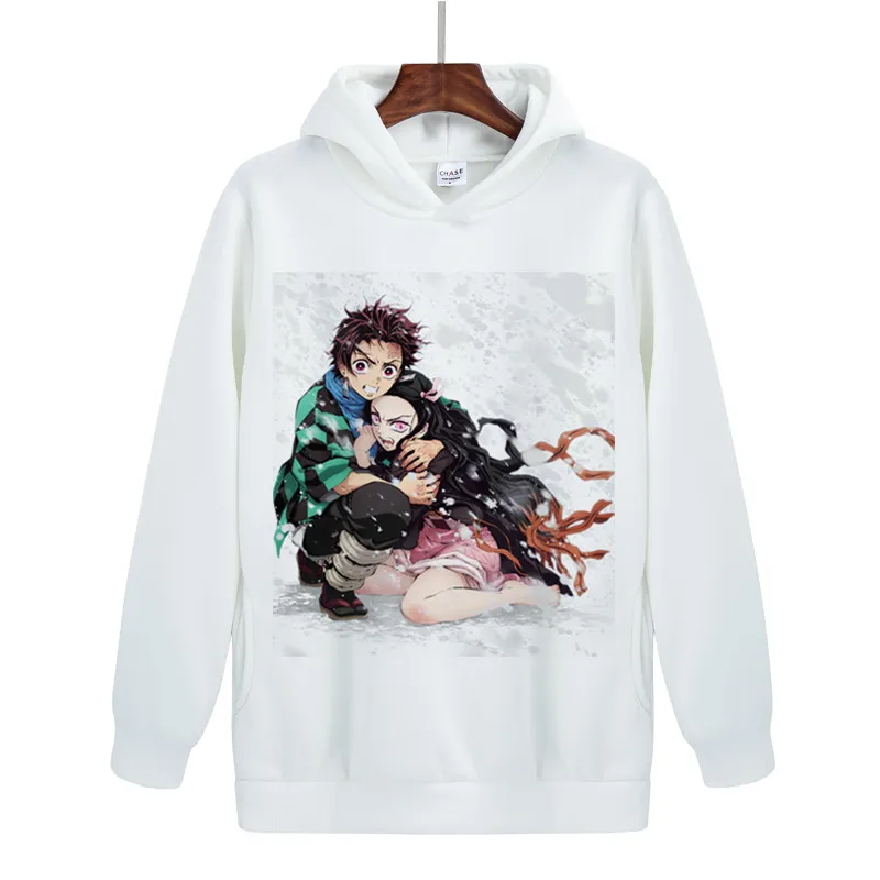 Demon Slayer Anime Kimetsu No Yaiba Printed Hooded Cosplay Jacket Sweatshirts Hoodie Coat Top Costume