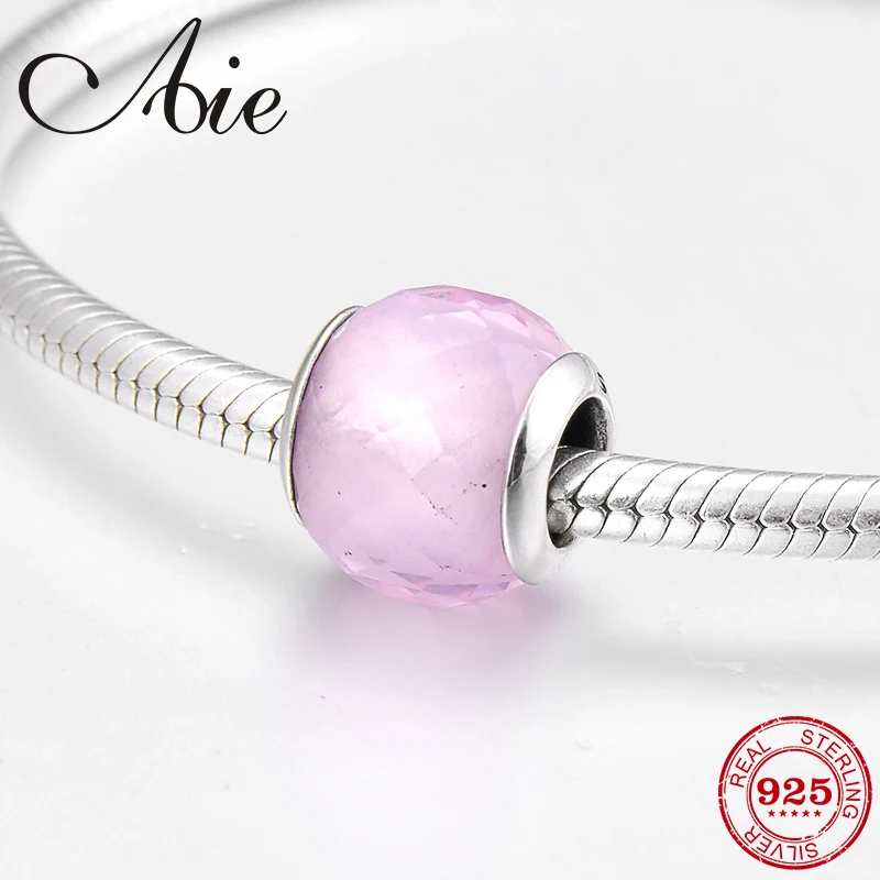 2018 Hot 100% real 925 Sterling Silver pale pink Murano Glass Beads Fit Original European Charms Bracelet Jewelry making | Украшения и