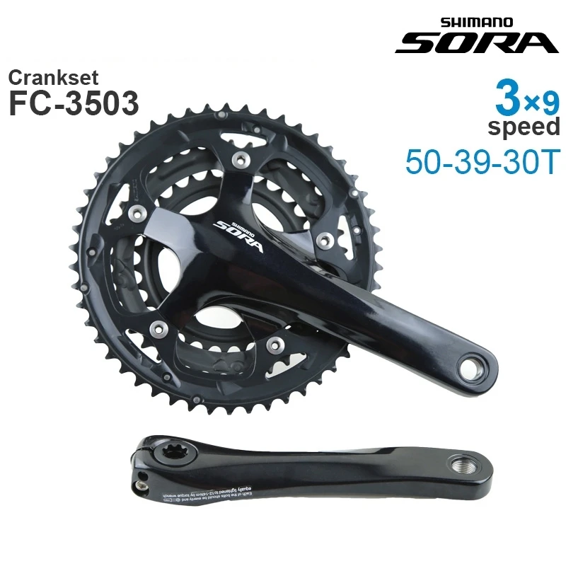 SHIMANO SORA 3500 3x9v шатун для фотографий 50-39-30t 165 170 и 175 мм длины шатуна дорожного