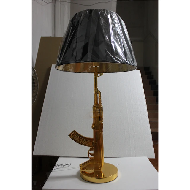 Nordic Creative Gun Lamp Standing Light AK47 Resin Floor Lamp Lighting for Living Room Study Bedroom Art Decor Free Stand Light 3