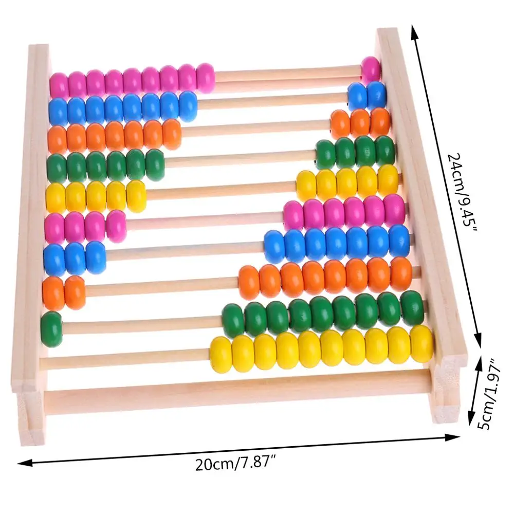 Abacus деревянный шарик Математика подсчет образовательные 10 баров для раннего обучения образовательные дошкольные обучающие игрушки