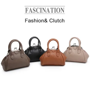 

Hot Fashion 2020 New Arrival Pu Leather Lady Frame Handbag Large Capacity Evening Clutch Crossbody Tote Bag