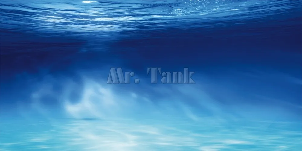 Фон для аквариума Mr.Tank синий Океанский самоклеящийся ПВХ фон Стеклянные