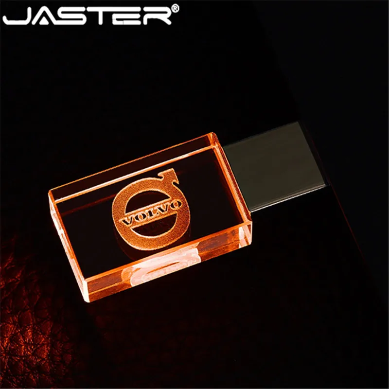 JASTERUSB2.0 Автомобильный логотип флэш-память кристалл карта памяти, Флеш накопитель 4 ГБ 8 ГБ 16 ГБ 32 ГБ 64 Гб 128 ГБ U диск подарок