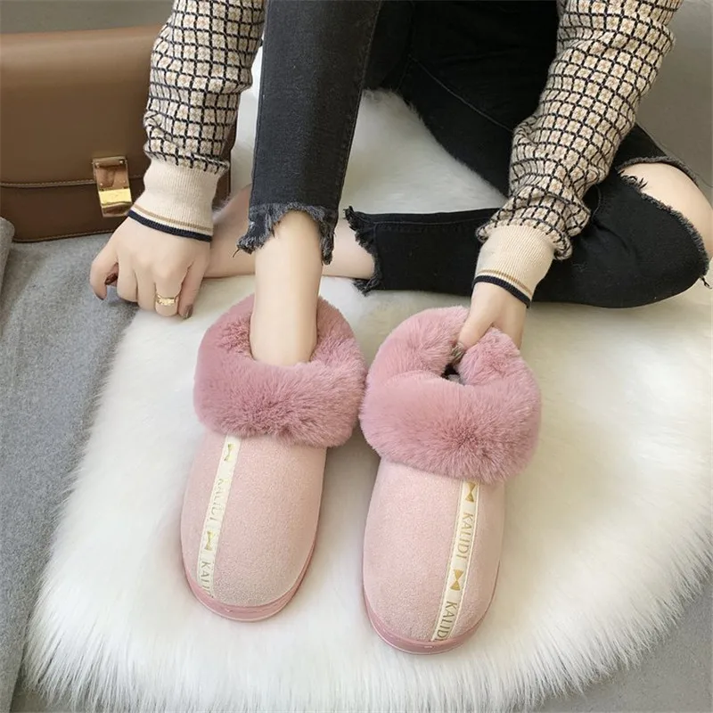 

2020 winter wool slippers suede plush warm and stylish home comfortable size 36-44