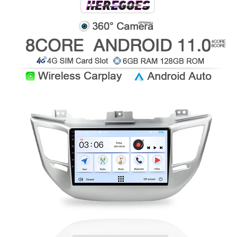 Автомобильный мультимедийный плеер с камерой 9 &quotIPS Android 360 6 ГБ + 11 0 4G LTE GPS Wi-Fi для
