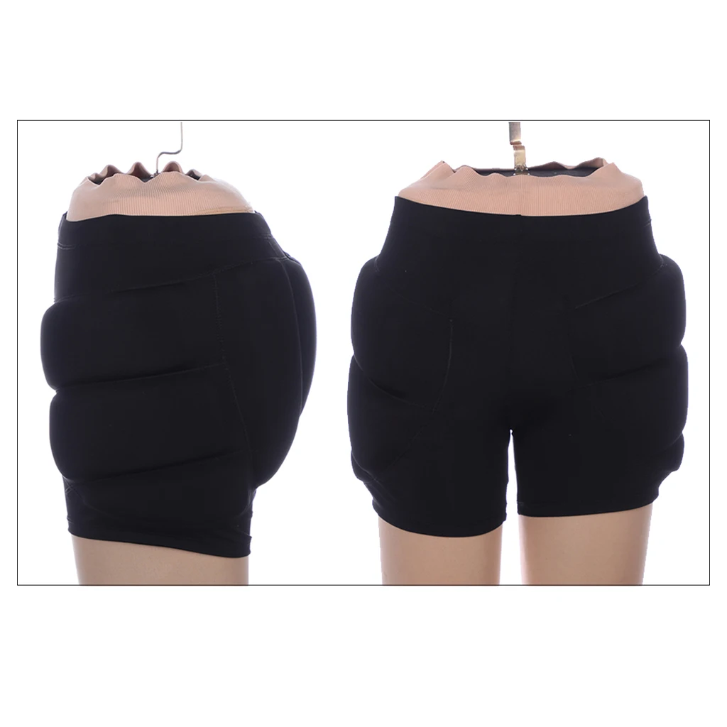 Black XL interjunzhan Protection Hip EVA Padded Short Pants Protect Gear Skiing Skating Snowboard 3D 1Pcs 