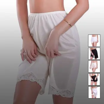 

Women Lingerie Snip-it Satin Lace Pettipants Half Slips Bloomers Shorts