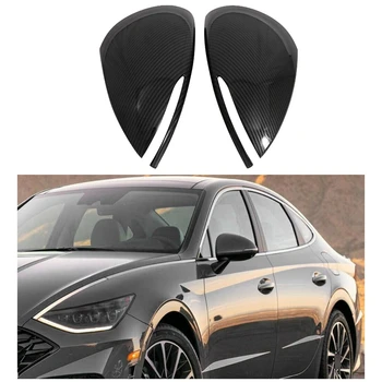 

for Hyundai Sonata DN8 2020-2021 ABS Carbon Fiber Side Door Rearview Mirror Cover Shell Decoration Trim