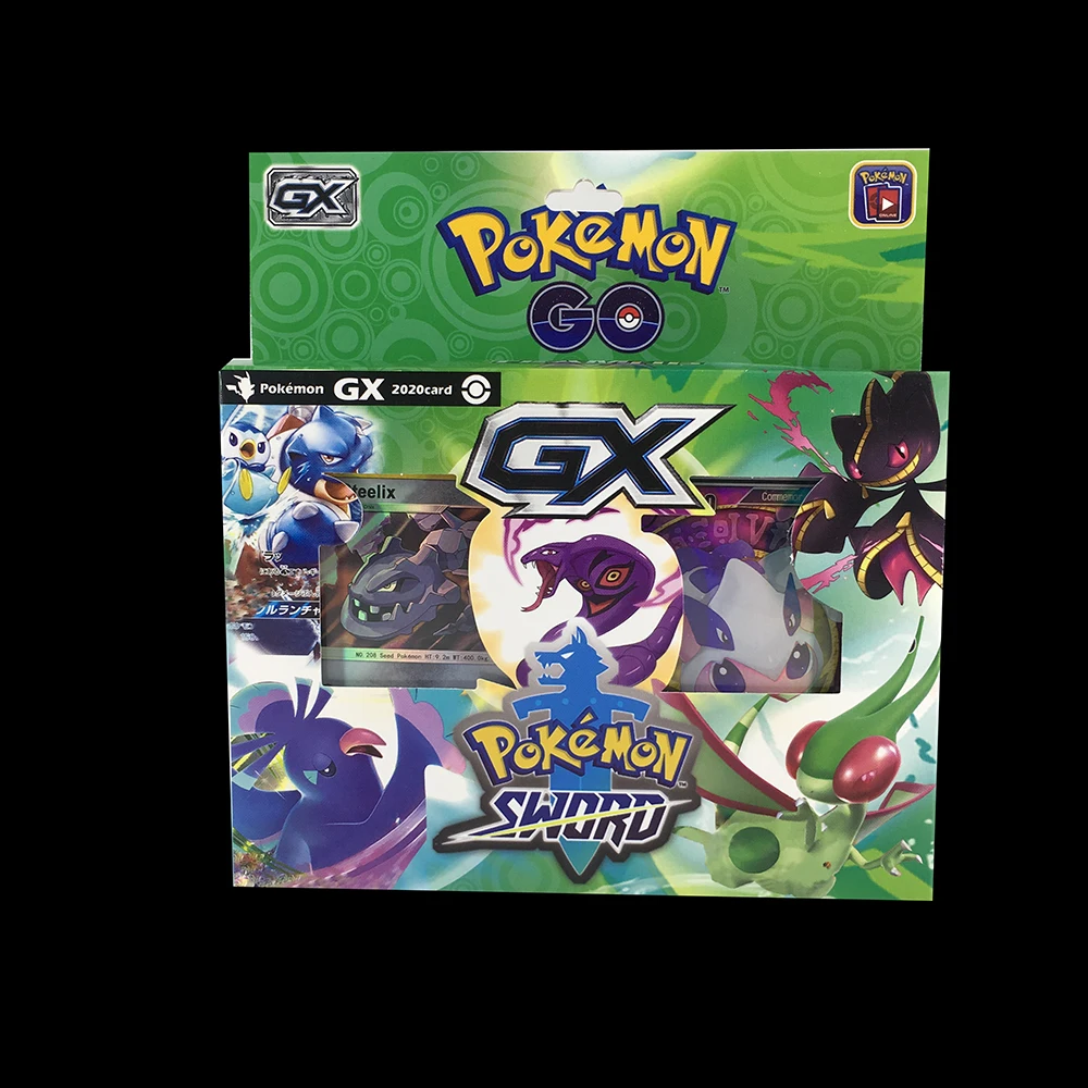 Pokemon GO карты GX 3D флэш-карты меч и щит солнце и луна скорбанни Grookey коллекционный Рождественский подарок Детская игрушка игровая Карта